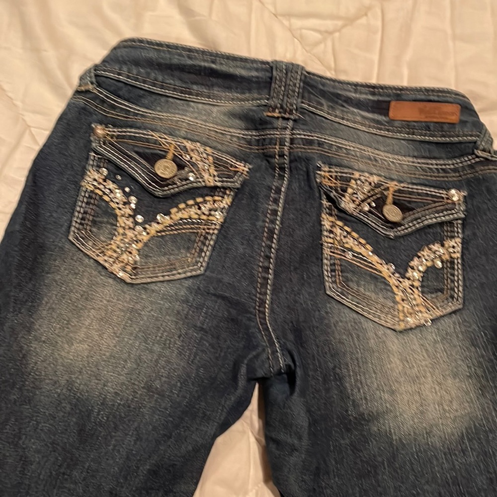 Pretty dark-blue jeans
